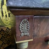 Empire period chest of drawers in mahogany and mahogany veneer