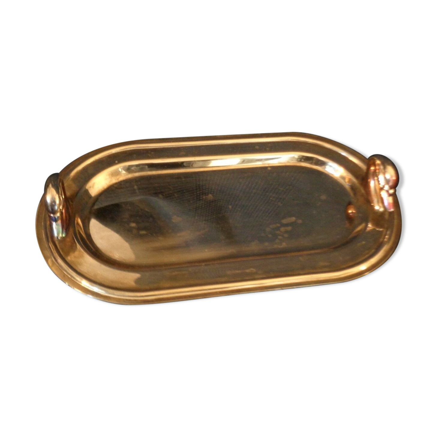 Rectangular dish in stainless steel louis style vintage swan head