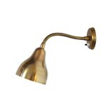 Danish Modern Brass Wall Lamp in the Style of Vilhelm Lauritzen, 1960s