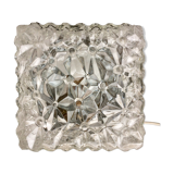 Square chiseled glass ceiling light