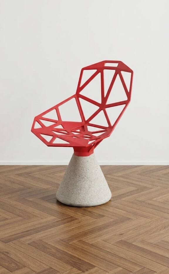 Chair One concrete MAGIS red