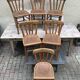 Set of 6 chairs bistro style baumann old 70s vintage wood
