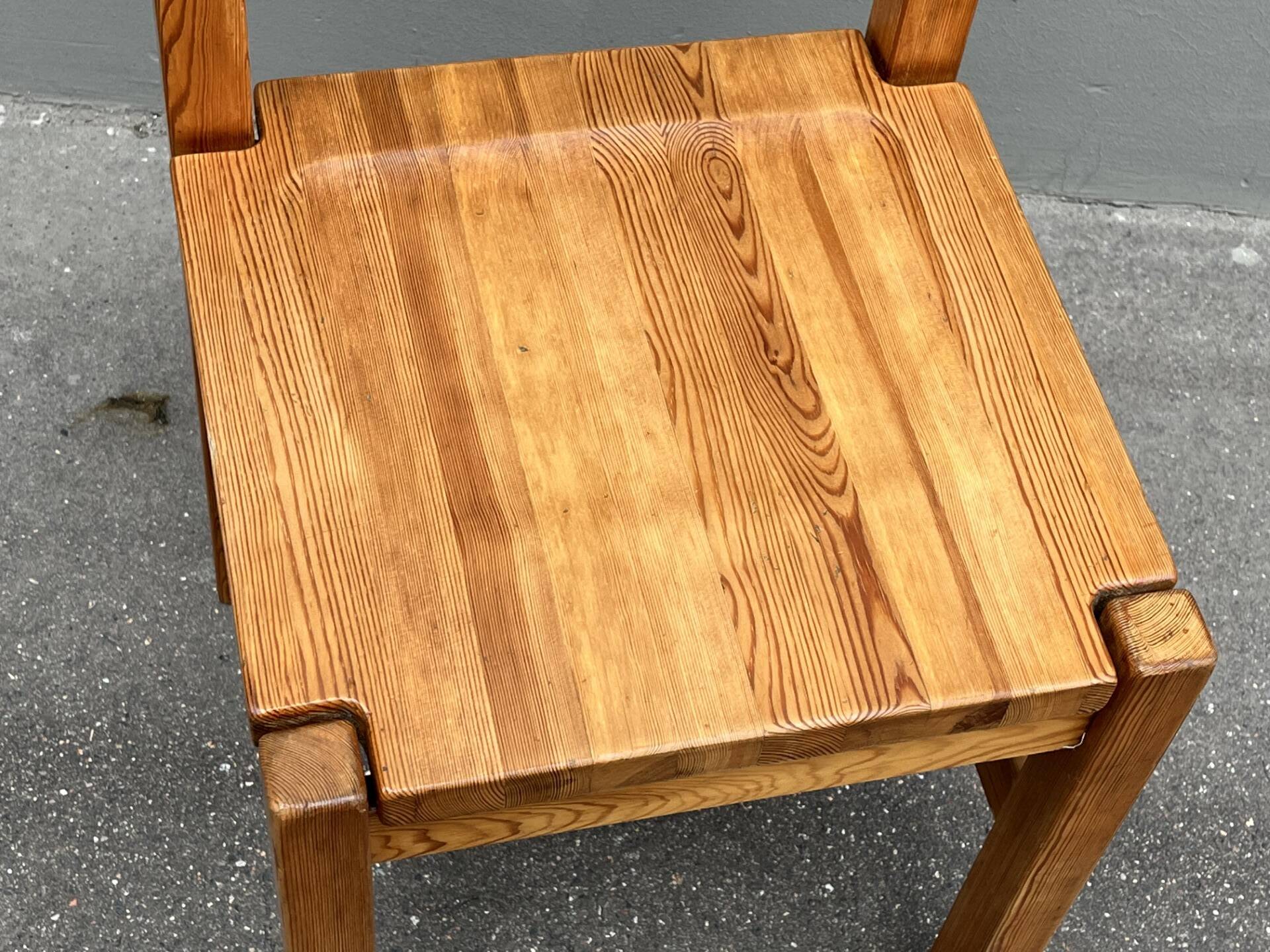 pine wood chair by Ilmari Tapiovaara, 1960s
