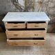Chest of drawers raw wood & Flemish grey