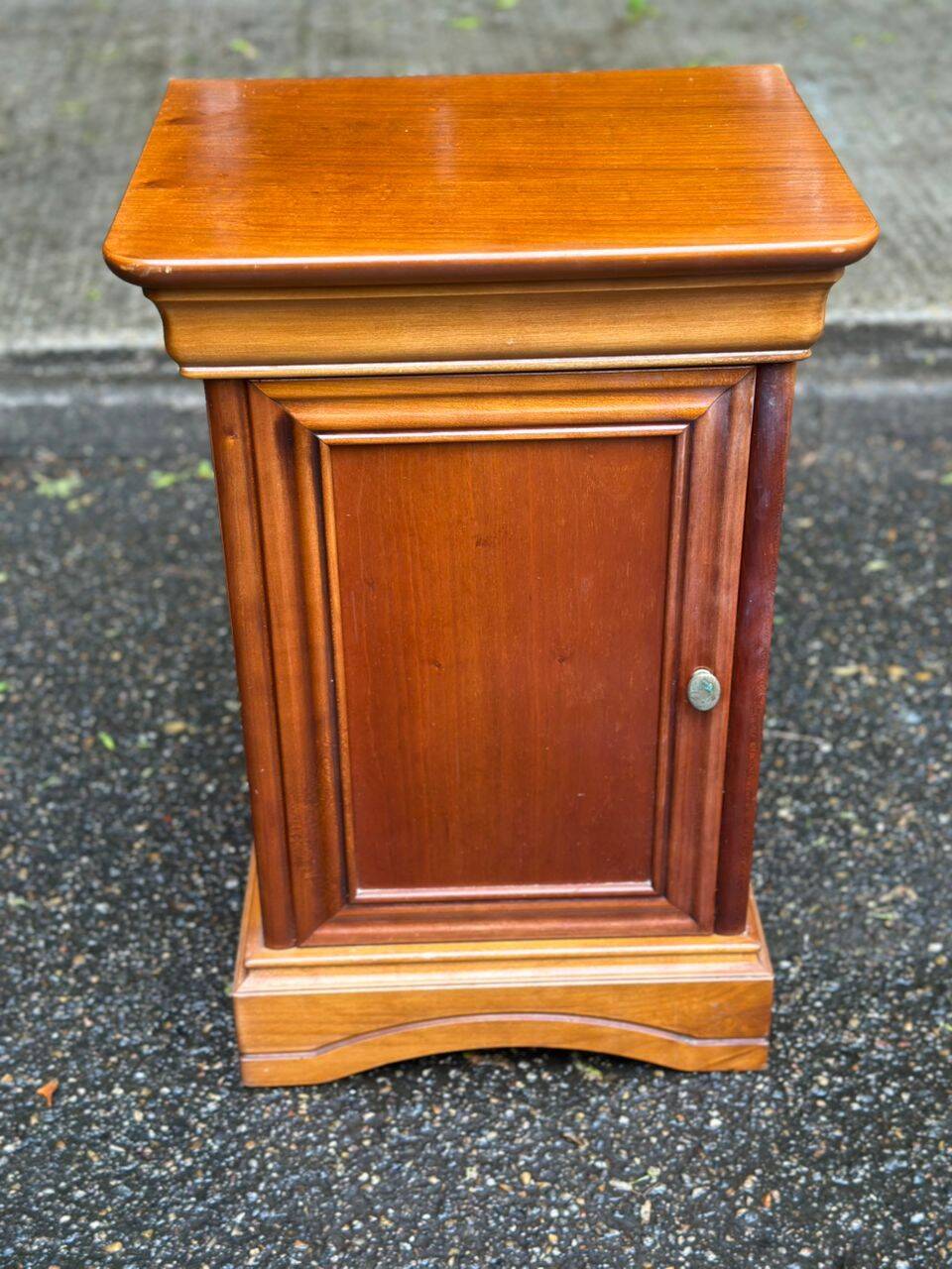 Louis Philippe bedside table in solid wood 1970