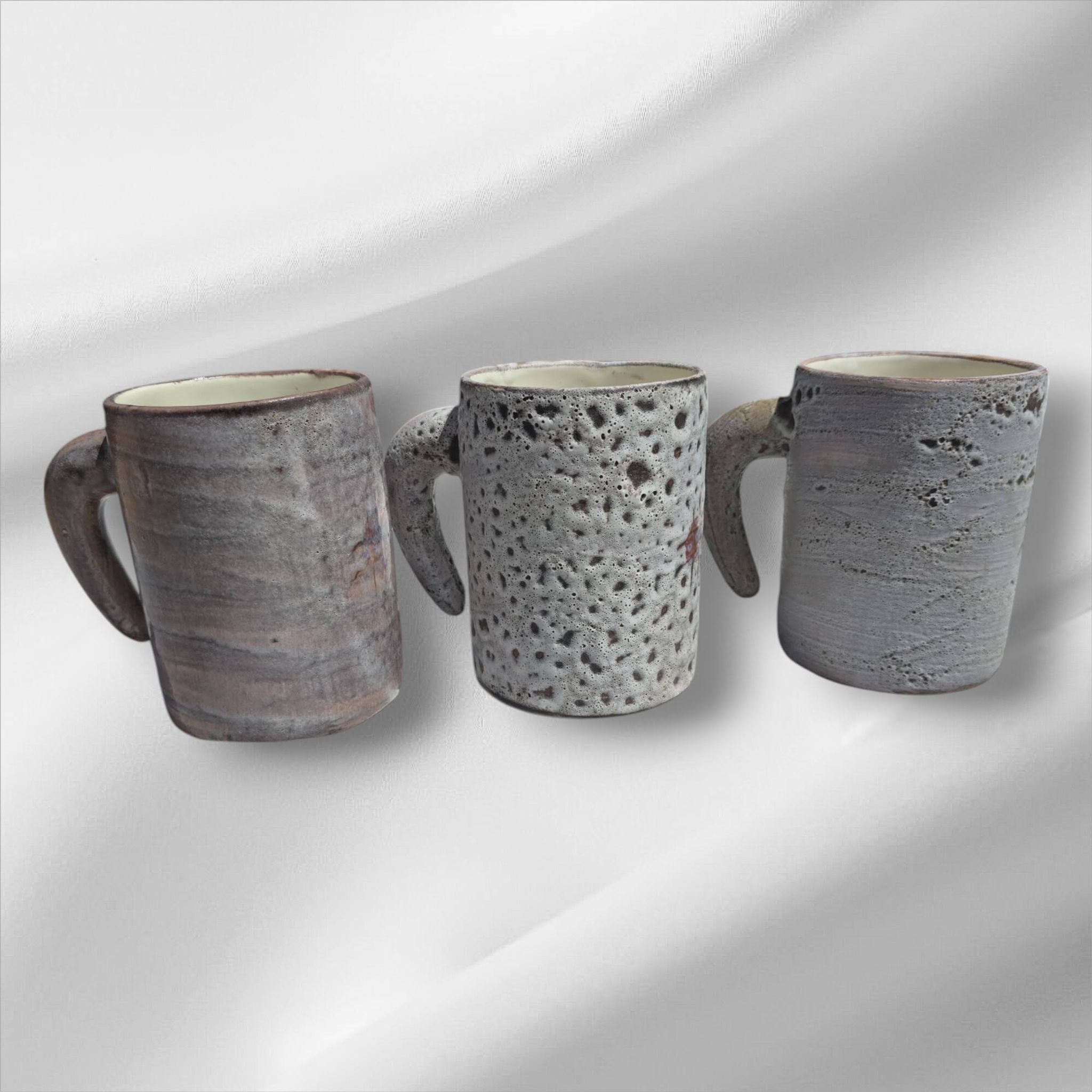 Mid-Century Ceramic Mugs by Francis & Josette Bonaudi for Vallauri