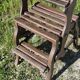 Chair, library step stool