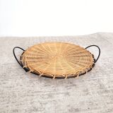 Round Rattan Serving Tray