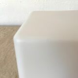 Vintage wall lamp in opaline and metal