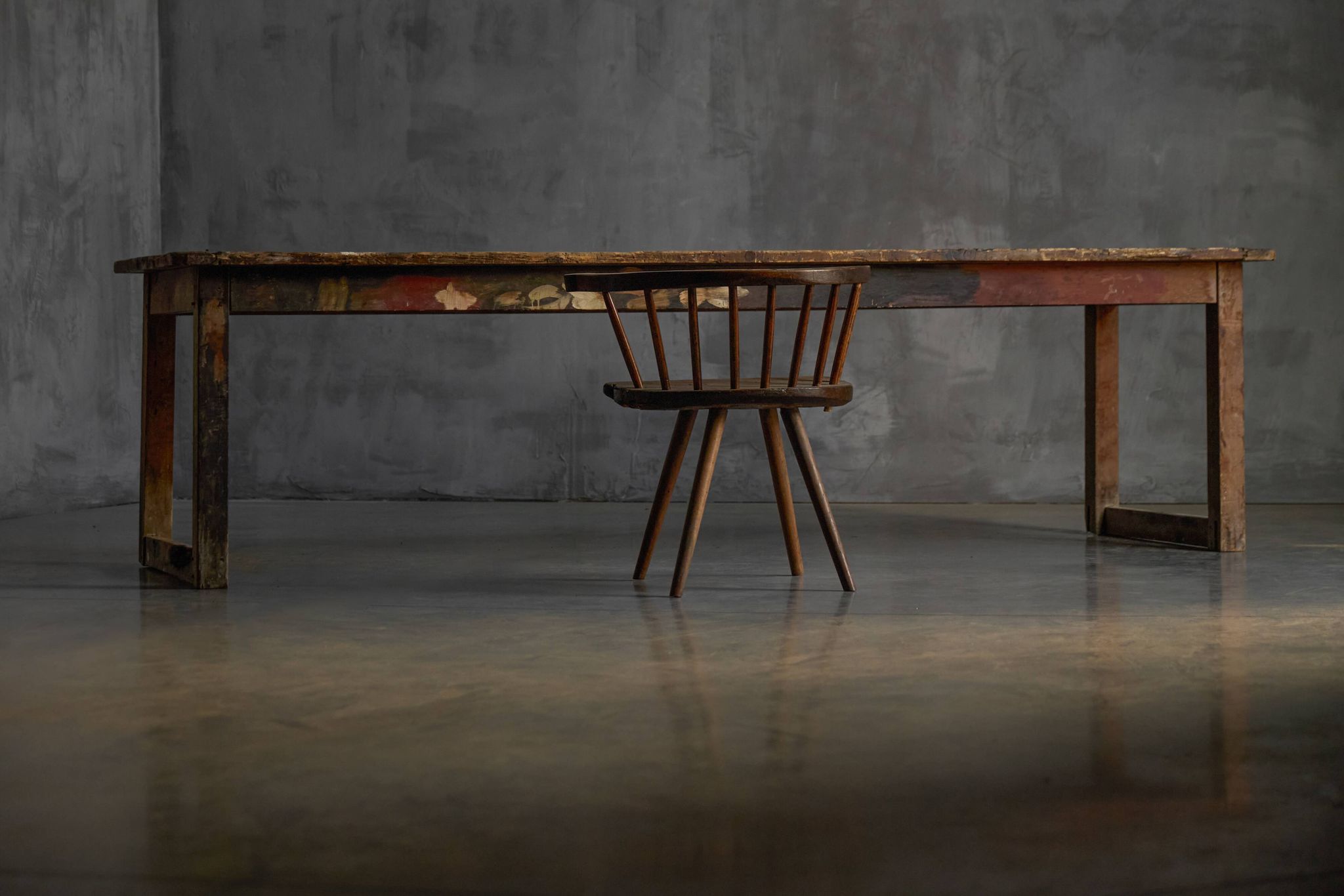 Table à manger rustique primitive, France, années 1900