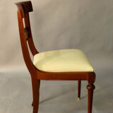 Suite of 6 mahogany pierrefeu chairs