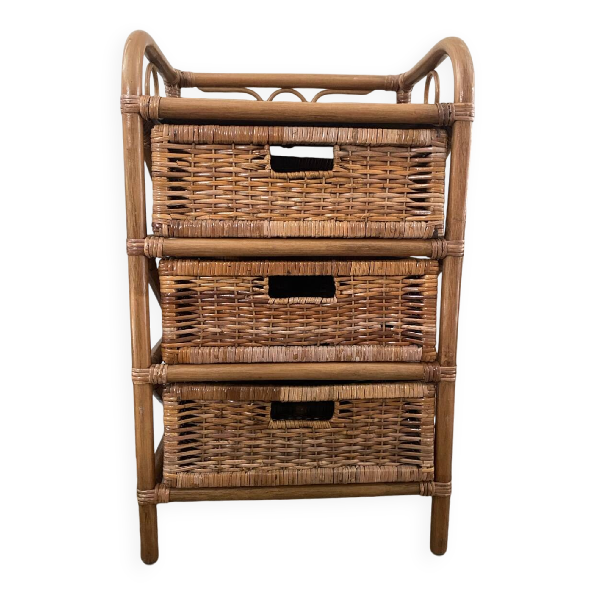 Meuble rotin vintage