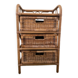 Meuble rotin vintage