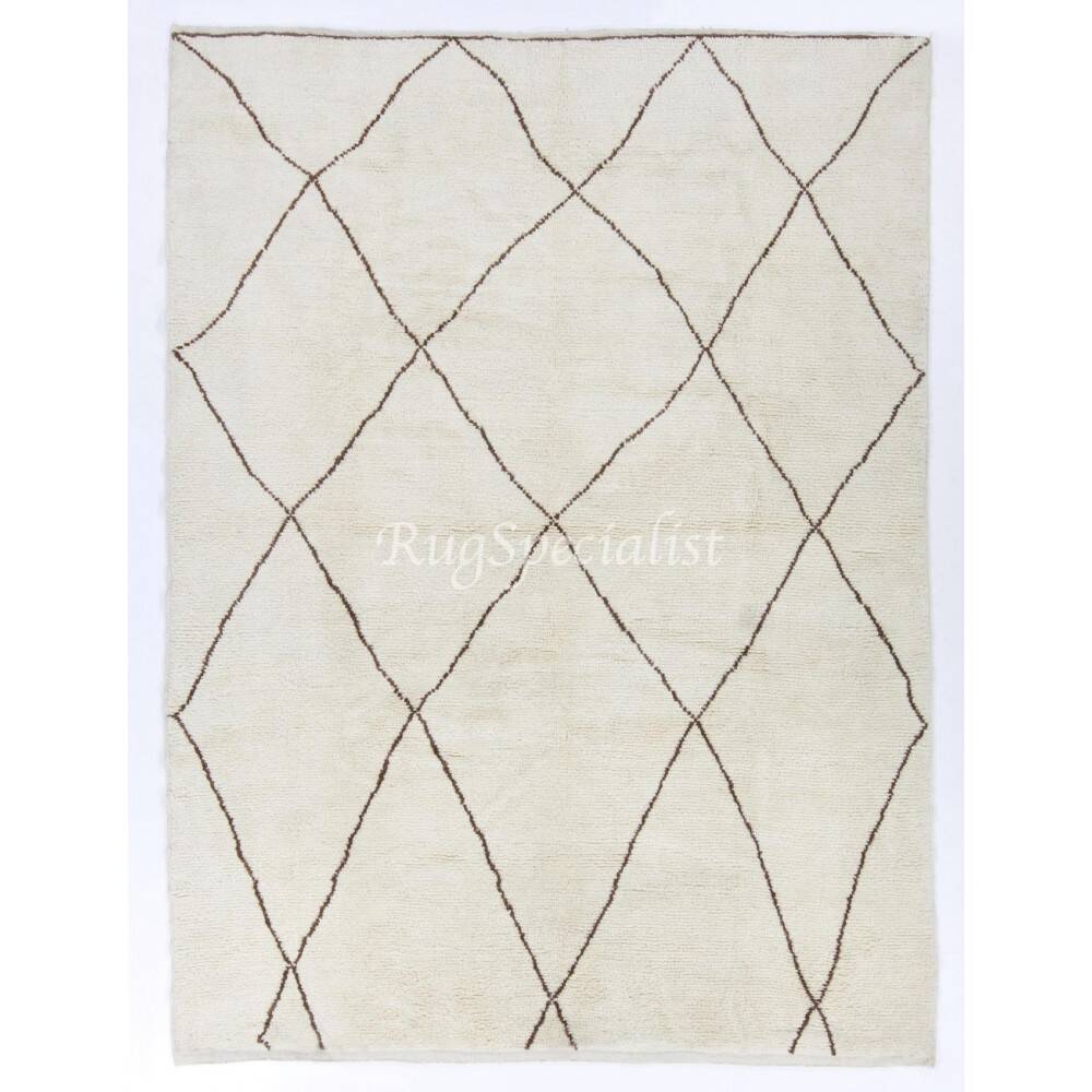 Hand-knotted Moroccan Tulu Rug. 100% Natural Wool. Atlas Design Contemporary Carpet. Custom Options Available