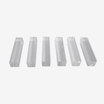 6 baccarat crystal knife holders