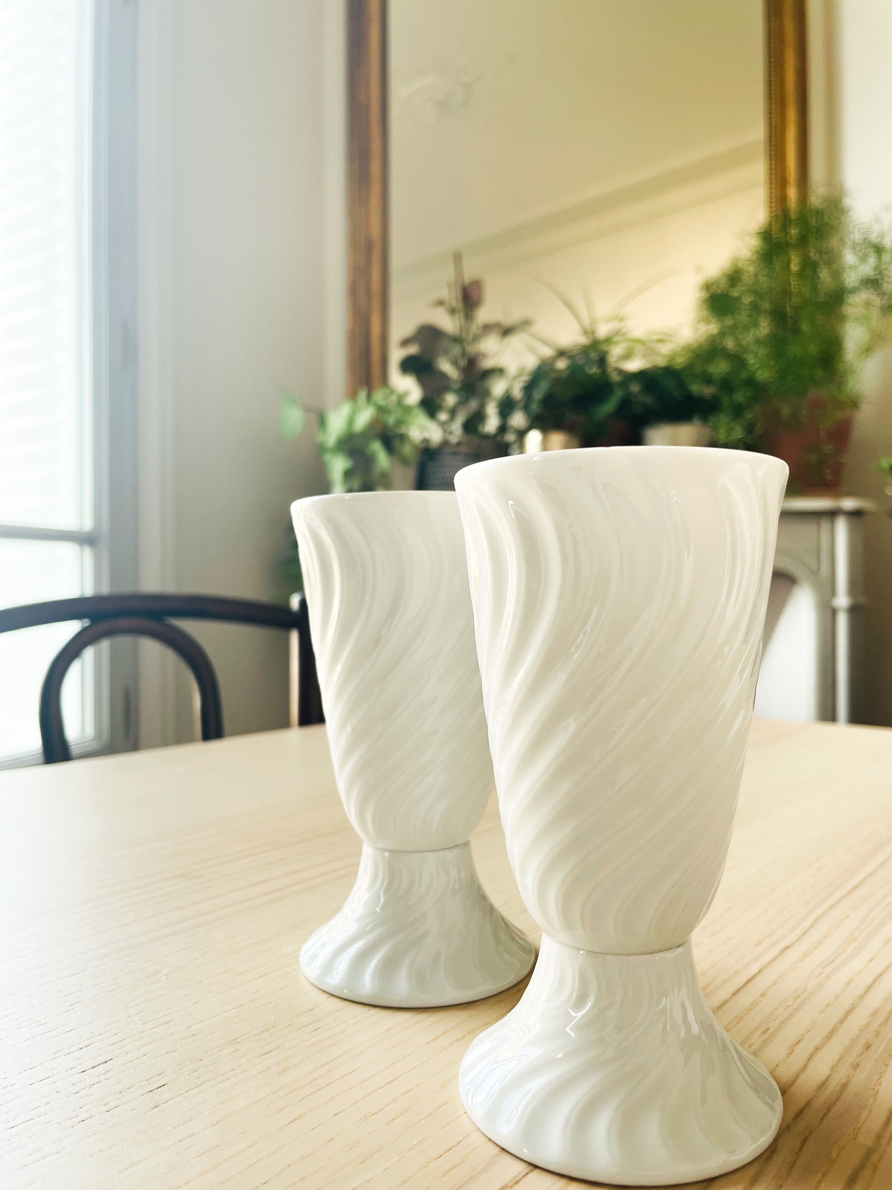 Set of 2 porcelain mazagrans