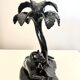 Black panther Art Deco candlestick