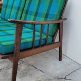 Vintage Scandinavian 2-seater sofa bench - 1950s