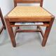 Dutch Art Deco Haagse School Oak and Rattan Webbing Chairs, 1930s, Set of 2