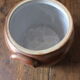 Brown terracotta pot two handles glazed interior