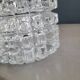 Vintage molded glass globe pendant light