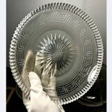 4 Baccarat plates in Greek key pattern 19th century