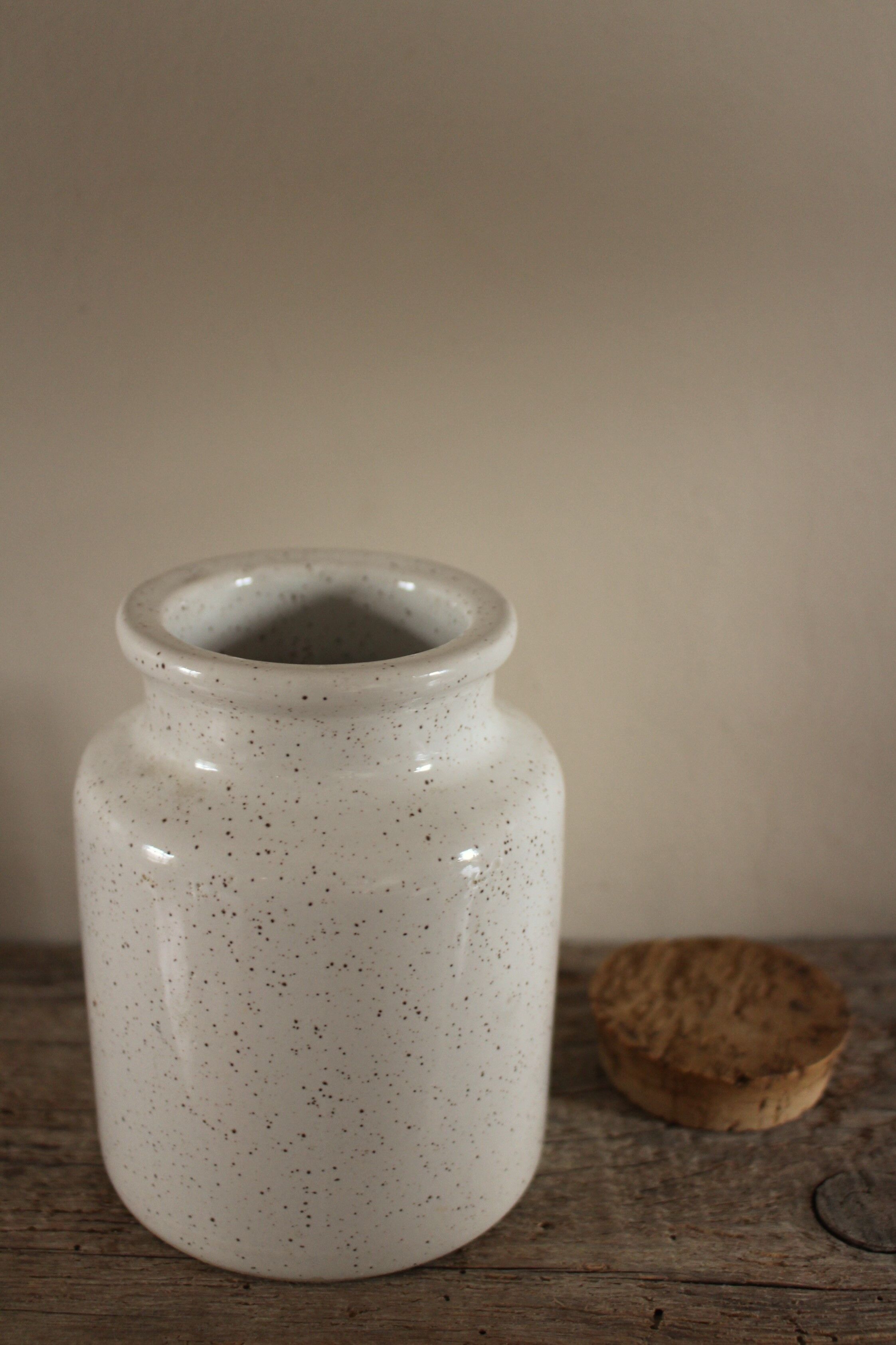 Mustard pot glazed stoneware ciné cork stopper