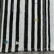Tapis chanvre noir blanc, 181x223cm