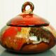 Round box in glazed ceramic