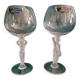 2 verres à eau en cristal de Royales de Champagne - Vénus et Bacchus