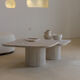 Irregular nesting coffee tables - ATHENA - 70/50 - porous natural travertine