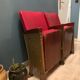 Pair 1950 1960 vintage cinema armchairs