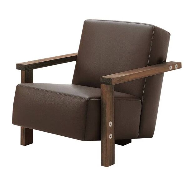 Fauteuil italien Berbena en cuir pour Riva, 1920