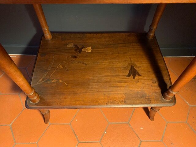 Workers' table Art Nouveau marquetry