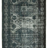 Hand-knotted contemporary oriental 1980s 158 cm x 276 cm black rug