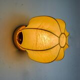 “Cocoon” wall lamp, resin and pine, Italy, 1970