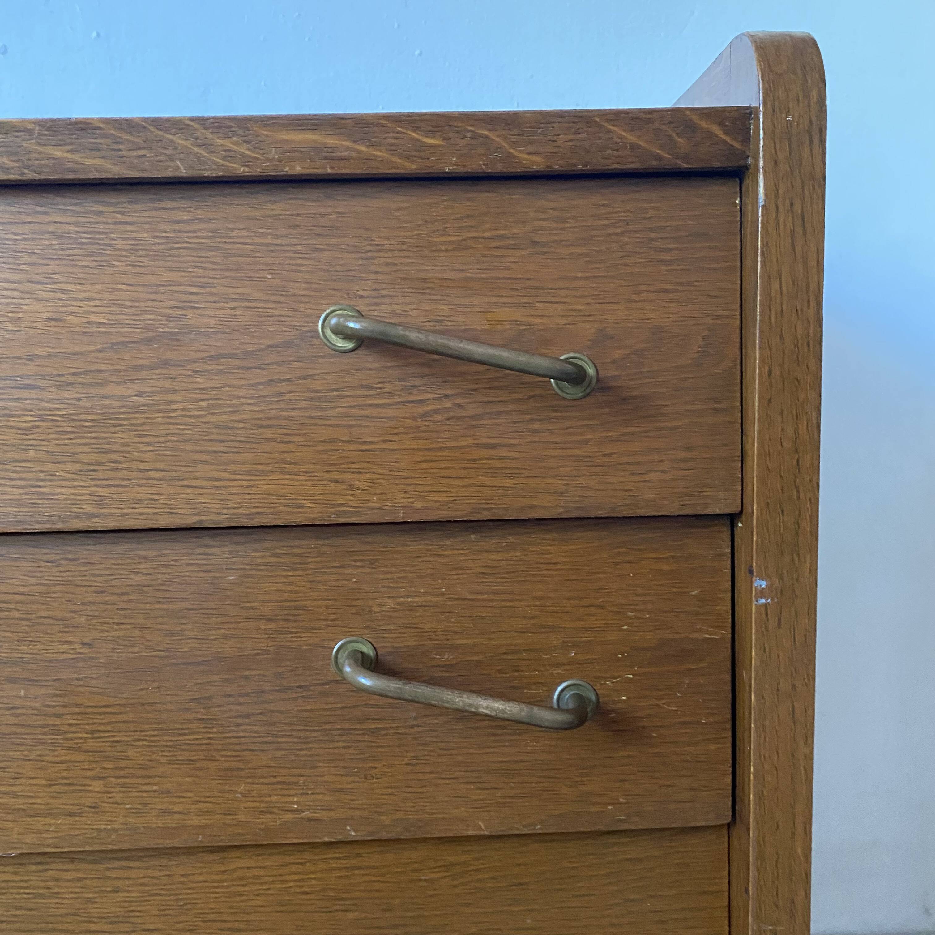 Vintage Scandinavian commode with tapered legs.