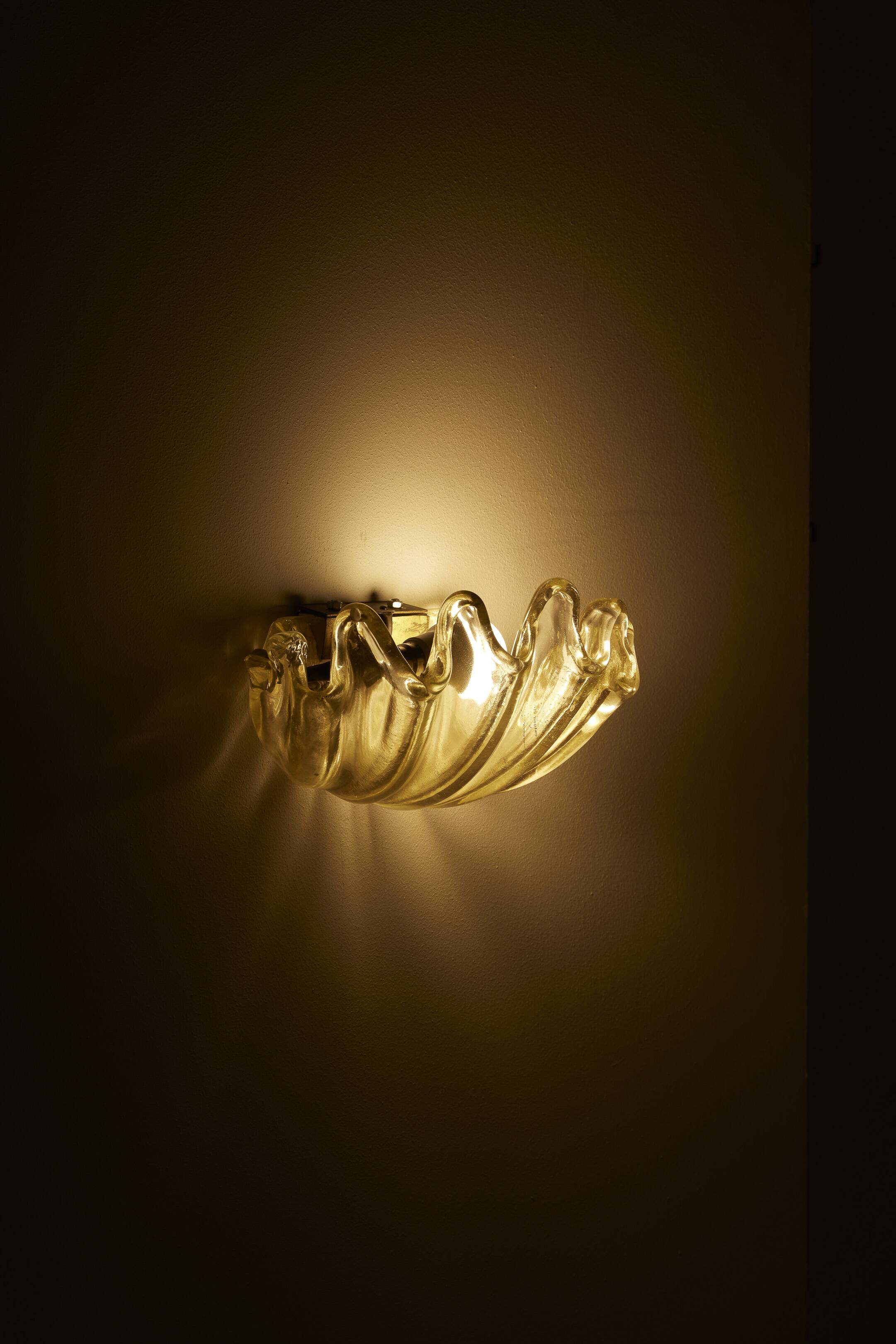 Barovier & Toso glass shell wall lamp