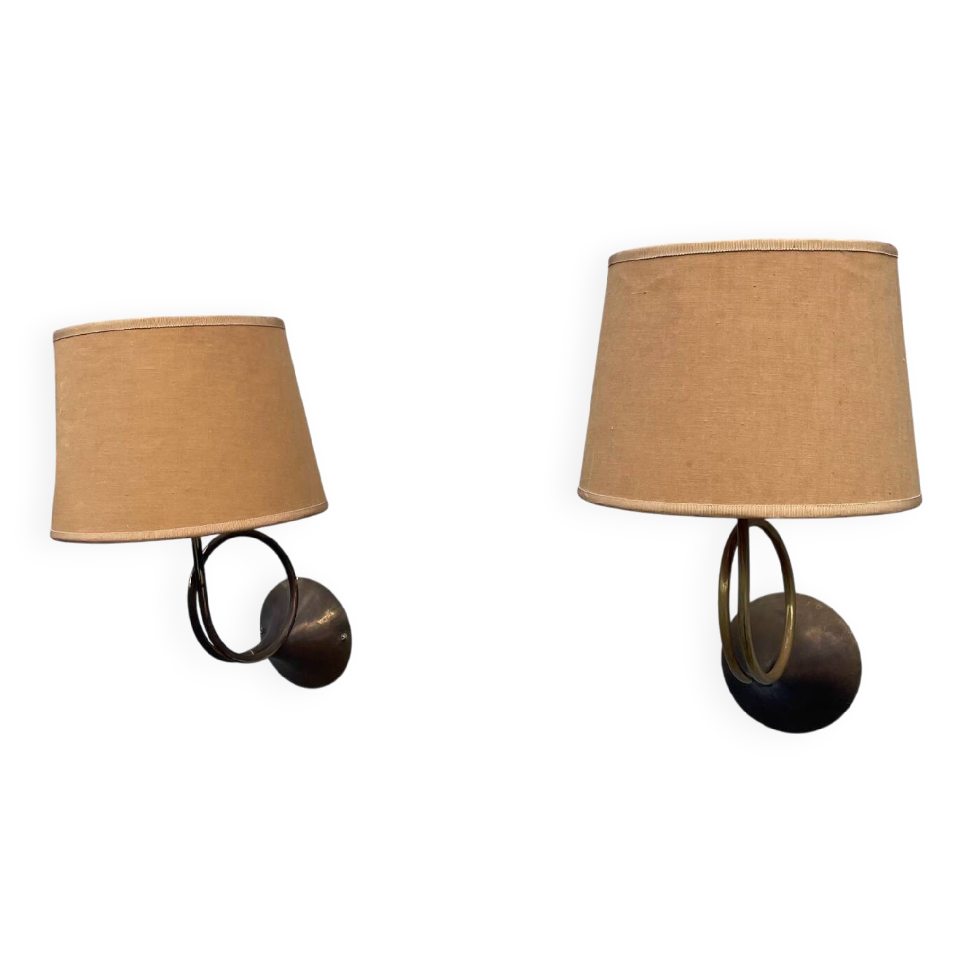 Two cornet-shaped wall lights