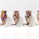 Ensemble de six verres à boire multicolores en verre de Murano par Toso, Italie