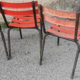 Set of 4 "tolix" terrace chairs