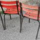 Serie de 4 chaises de terrasse "tolix"