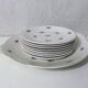 antique dessert service Lunéville 8 plates + 1 cake dish