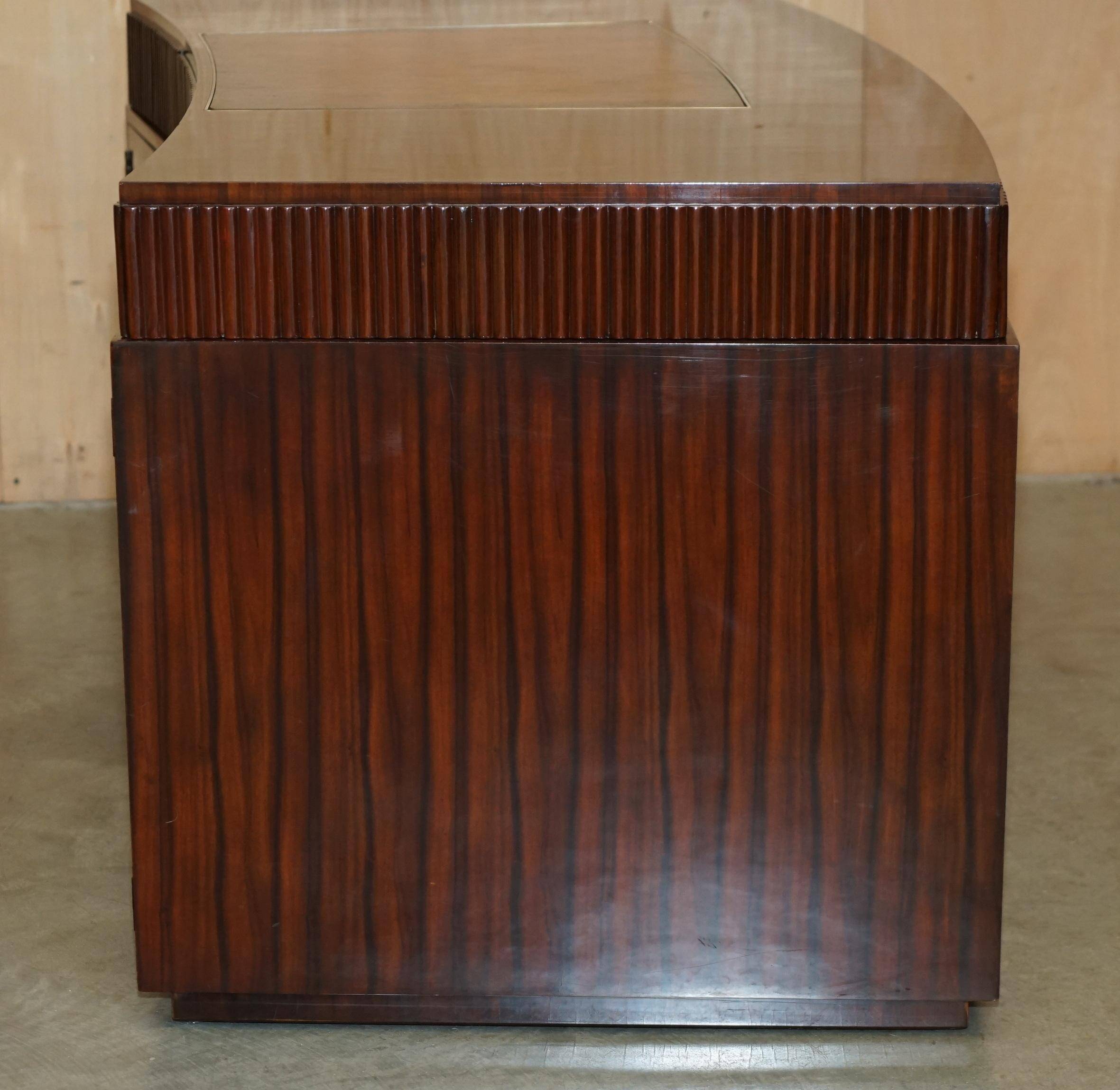 Bureau Art Déco Ralph Lauren Macassar & cuir