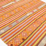 Tapis kilim bohème multicolore – pièce unique faite main, Style folklorique