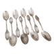 Set of 8 large silver-plated spoons in Boulenger antique style.
