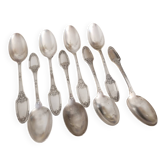 Lot de 8 grosses cuillères argenté Boulenger style Antique