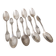 Set of 8 large silver-plated spoons in Boulenger antique style.