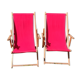 Pair of Chilean women/vintage deckchairs