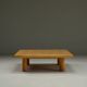 Minimalist ash wood coffee table, 1980s europe.